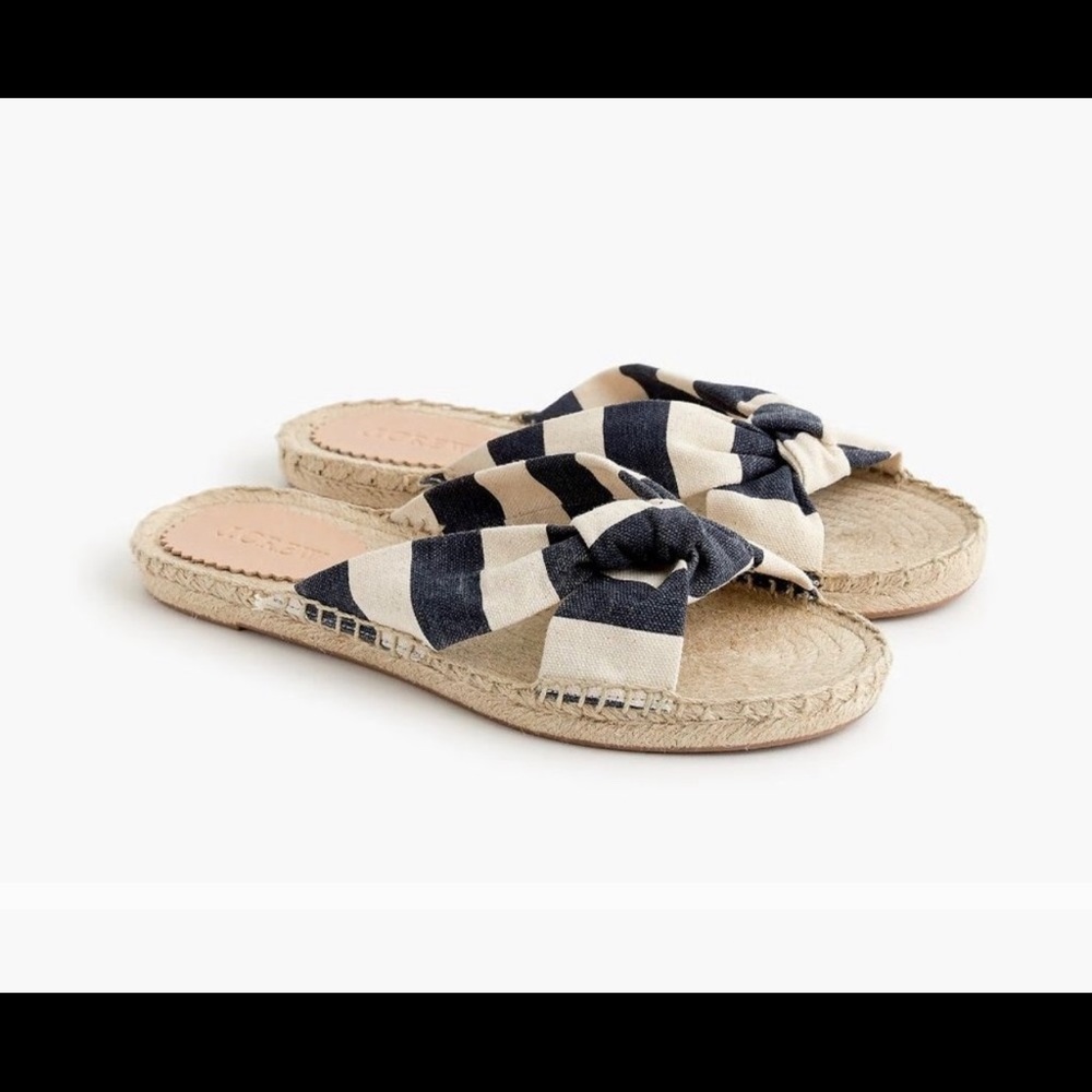 J.Crew Striped Knotted Espadrilles